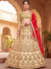Anouk Rustic Embroidered Semi-Stitched Lehenga Choli with Net Dupatta view 10