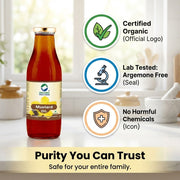 Organic Wellness Cold-Pressed Mustard Oil 500ml | Kachi Ghani Sarson Oil for Cooking & Massage