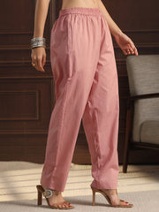Libas pink chanderi suit view 5