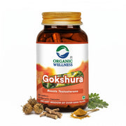 Organic Wellness Gokshura 90 Veg Capsules | Organic Tribulus Terrestris | Male Vitality, Stamina & U