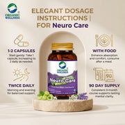 Organic Wellness Neuro Care 90 Veg Capsules | Jyotishmati & Brahmi | Nervous System, Memory & Focus