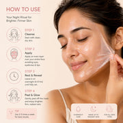 BodyLove Korean Collagen Night Wrapping Peel Off Mask 100ml | Overnight Glass Skin Mask with Hydroly