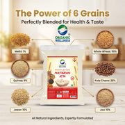 Organic Wellness Multigrain Atta 5kg | 6 Grains incl. Quinoa & Kala Chana | High Protein, High Fibre