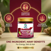 Organic Wellness Beetroot Powder 75g | With Black Pepper | Stamina, Circulation & Haemoglobin Suppor