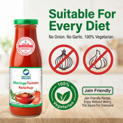 Organic Wellness Moringa Tomato Ketchup 350g | 85% Fresh Tomatoes | No Added Colour or Preservatives