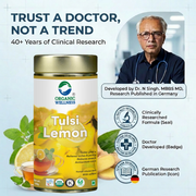 Organic Wellness Tulsi Lemon 100g Tin | Loose Leaf Tulsi & Lemon Herbal Tea | Caffeine Free, Immunit