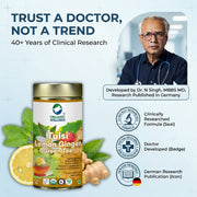 Organic Wellness Tulsi Lemon Ginger Green Tea 100g Tin | Loose Leaf | Immunity & Digestion