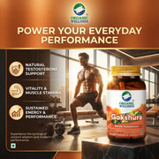 Organic Wellness Gokshura 90 Veg Capsules | Organic Tribulus Terrestris | Male Vitality, Stamina & U