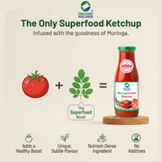 Organic Wellness Moringa Tomato Ketchup 350g | 85% Fresh Tomatoes | No Added Colour or Preservatives