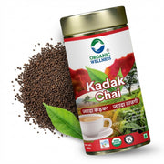 Organic Wellness Kadak Chai CTC 100g Tin | Extra Strong Assam Black Tea | Loose Chai Patti