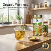 Organic Wellness Tulsi Lemon Ginger Green Tea 100g Tin | Loose Leaf | Immunity & Digestion