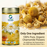 Organic Wellness Blossom Chamomile 100g Tin | Whole Chamomile Flower Tea | Caffeine Free, Relaxation