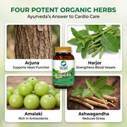 Organic Wellness Lipid-Fit 90 Veg Capsules | Arjuna, Hadjod, Amla & Ashwagandha | Healthy Cholestero