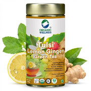 Organic Wellness Tulsi Lemon Ginger Green Tea 100g Tin | Loose Leaf | Immunity & Digestion