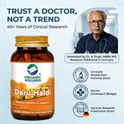 Organic Wellness Daru Haldi 90 Veg Capsules | Berberis Aristata (Berberine) | Blood Sugar, Liver & S
