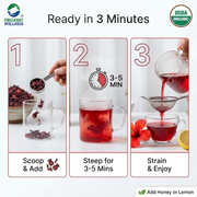 Organic Wellness Blossom Hibiscus 100g Tin | Dried Hibiscus Flower Tea | Caffeine Free, Antioxidant-