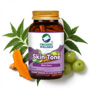 Organic Wellness Skin-Tone 90 Veg Capsules | Amla, Neem & Turmeric | Clear, Even & Glowing Skin from