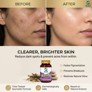 Organic Wellness Skin-Tone 90 Veg Capsules | Amla, Neem & Turmeric | Clear, Even & Glowing Skin from