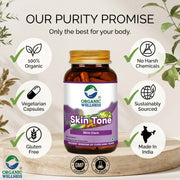 Organic Wellness Skin-Tone 90 Veg Capsules | Amla, Neem & Turmeric | Clear, Even & Glowing Skin from