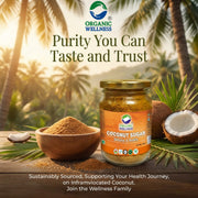 Organic Wellness Coconut Sugar 150g Bottle | Unrefined Low-GI Natural Sweetener