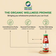 Organic Wellness Moringa Tomato Ketchup 350g | 85% Fresh Tomatoes | No Added Colour or Preservatives