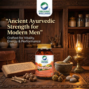 Organic Wellness Gokshura 90 Veg Capsules | Organic Tribulus Terrestris | Male Vitality, Stamina & U