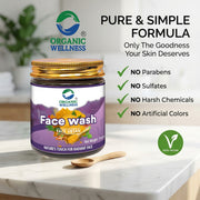 Organic Wellness Face Ubtan Face Wash Powder 75g | Turmeric, Saffron, Orange Peel & Rose | Tan Remov