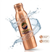 Organic Wellness Pure Copper Water Bottle 900ml | Ayurvedic Tamra Jal Bottle for Daily Wellness