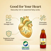 Organic Wellness Cold-Pressed Mustard Oil 500ml | Kachi Ghani Sarson Oil for Cooking & Massage