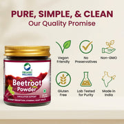 Organic Wellness Beetroot Powder 75g | With Black Pepper | Stamina, Circulation & Haemoglobin Suppor