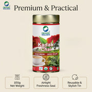 Organic Wellness Kadak Chai CTC 100g Tin | Extra Strong Assam Black Tea | Loose Chai Patti