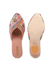 Gerief Embroidered Ethnic Block Heel Mules view 40
