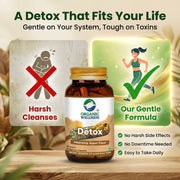 Organic Wellness Detox 90 Veg Capsules | Fenugreek, Ajwain & Black Cumin | Body Cleanse & Gut Detox