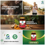 Organic Wellness Joint Fit 90 Veg Capsules | Ashwagandha, Guduchi, Motha & Tulsi | Joint Pain, Stiff