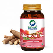 Organic Wellness Shatavari A+ 90 Veg Capsules | Organic Asparagus Racemosus Root | Women's Hormonal 