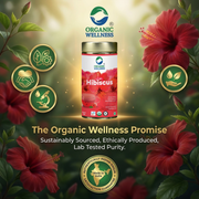 Organic Wellness Blossom Hibiscus 100g Tin | Dried Hibiscus Flower Tea | Caffeine Free, Antioxidant-