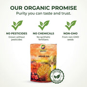 Organic Wellness Arhar (Toor) Dal 450g | Unpolished Bundelkhand Pulses | Protein Rich