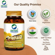 Organic Wellness Triphala 90 Veg Capsules | Amla, Bibhitaki & Haritaki | Digestion, Detox & Regular 