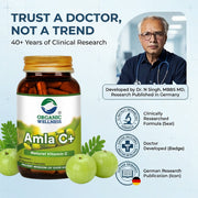 Organic Wellness Amla C+ 90 Veg Capsules | Organic Indian Gooseberry, Natural Vitamin C | Immunity, 