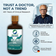 Organic Wellness Herbal Hair Oil 100ml | Strong Hair Formula for Hair Fall & Dandruff