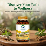 Organic Wellness Ayush Kwath 90 Veg Capsules | Tulsi, Cinnamon, Ginger & Black Pepper Kadha | Immuni