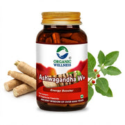 Organic Wellness Ashwagandha 90 Veg Capsules | Organic Withania Somnifera Root | Stress Relief, Stam