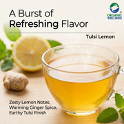Organic Wellness Tulsi Lemon 100g Tin | Loose Leaf Tulsi & Lemon Herbal Tea | Caffeine Free, Immunit