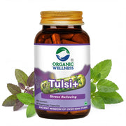 Organic Wellness Tulsi+ 90 Veg Capsules | Rama, Krishna & Vana Tulsi | Stress, Immunity & Respirator