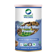 Organic Wellness Breathe Well Powder 100g Tin | Pushkarmool, Vana Tulsi & Pippali | Respiratory & Ch