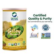 Organic Wellness Giloy Powder 100g | Organic Guduchi Stem Powder | Immunity & Fever Recovery