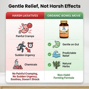 Organic Wellness Bowel-Move 90 Veg Capsules | Bael, Psyllium, Haritaki & Chandrasoor | Gentle Consti