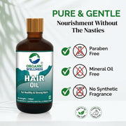 Organic Wellness Herbal Hair Oil 100ml | Strong Hair Formula for Hair Fall & Dandruff