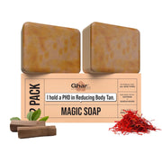 Ghar Soaps Sandalwood & Saffron Magic Soaps For Bath (100 Gms Pack Of 2)