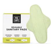 Pee Safe Reusable Sanitary Pads For Women | Anti-Bacterial | Superb Absorbency | Lasts Up To 60 Washes | 3 Regular+1 Overnight Pad | Skin Friendly | Comfortable & Easy TO Use | Pack of 4